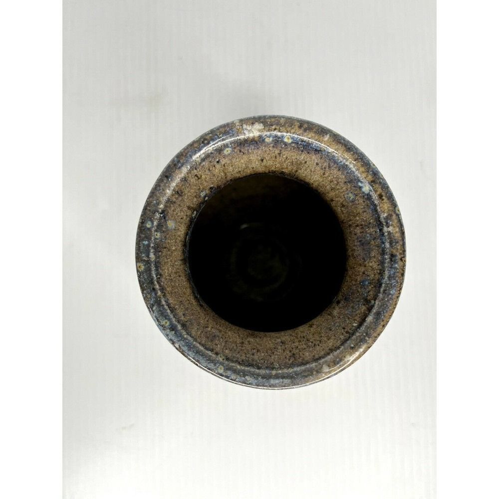 Blue And Tan Salt Glazed Handmade Stoneware Pottery Excellent Condition - Picture 7 of 11